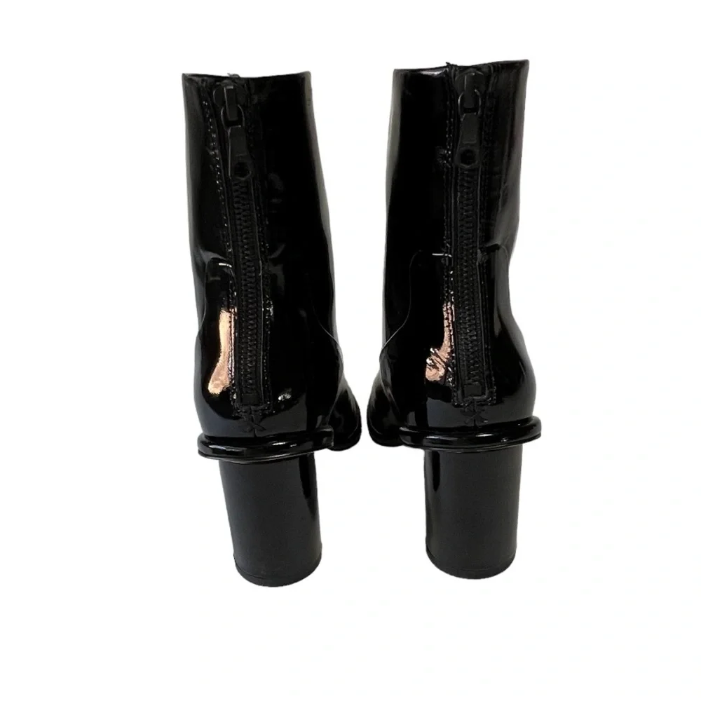 rag & bone Wiley Patent Leather Ankle Boots Black Pointed Toe Women’s 6 Luxe